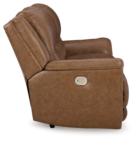 Trasimeno Caramel Power Reclining Sofa and Loveseat - Ornate Home