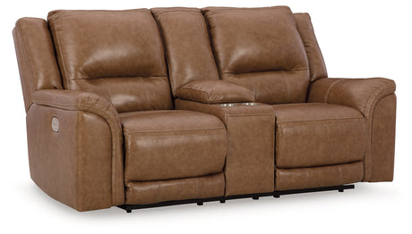Trasimeno Caramel Power Reclining Sofa and Loveseat - Ornate Home