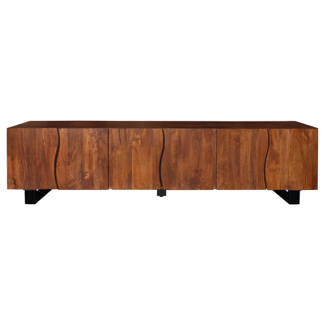 Trask Mango Brown 86-inch Wood TV Stand Media Console - Ornate Home