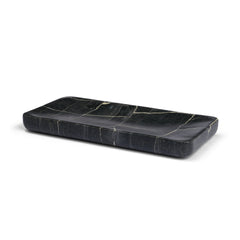 Tratto Black Rectangular Marble Tray - Ornate Home