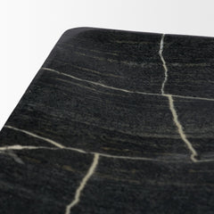 Tratto Black Rectangular Marble Tray - Ornate Home