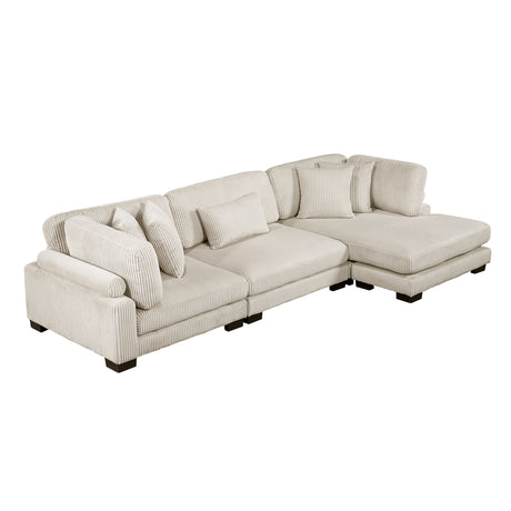Traverse Beige 3-Piece Modular Sectional with Reversible Chaise - Ornate Home