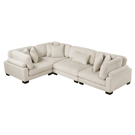 Traverse Beige 4-Piece Modular Sectional - Ornate Home
