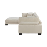 Traverse Beige 4-Piece Modular Sectional with Ottoman - Ornate Home