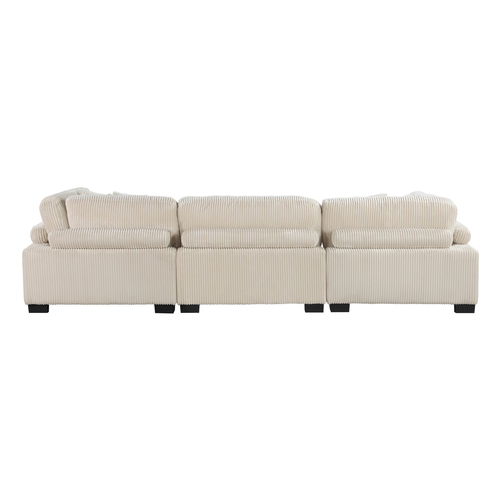 Traverse Beige 4-Piece Modular Sectional with Ottoman - Ornate Home