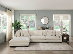 Traverse Beige 4-Piece Modular Sectional with Ottoman - Ornate Home