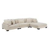 Traverse Beige 4-Piece Modular Sectional with Ottoman - Ornate Home