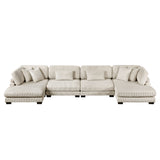 Traverse Beige 4-Piece Modular Sectional with Reversible Chaise - Ornate Home