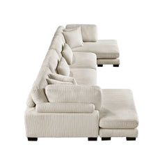 Traverse Beige 4-Piece Modular Sectional with Reversible Chaise - Ornate Home