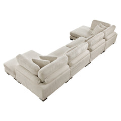 Traverse Beige 4-Piece Modular Sectional with Reversible Chaise - Ornate Home