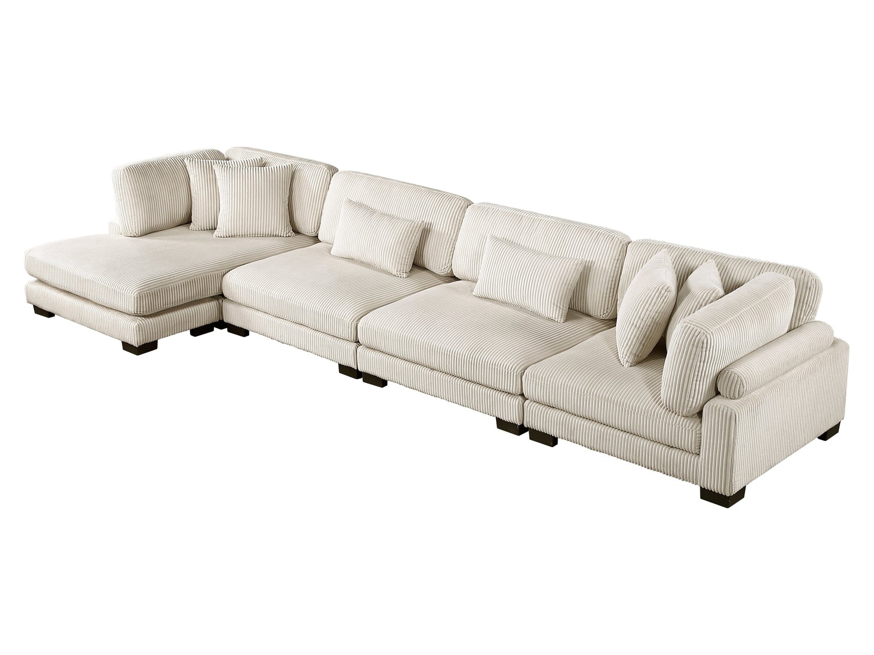Traverse Beige 4-Piece Modular Sectional with Reversible Chaise - Ornate Home