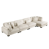 Traverse Beige 4-Piece Modular Sectional with Reversible Chaise - Ornate Home