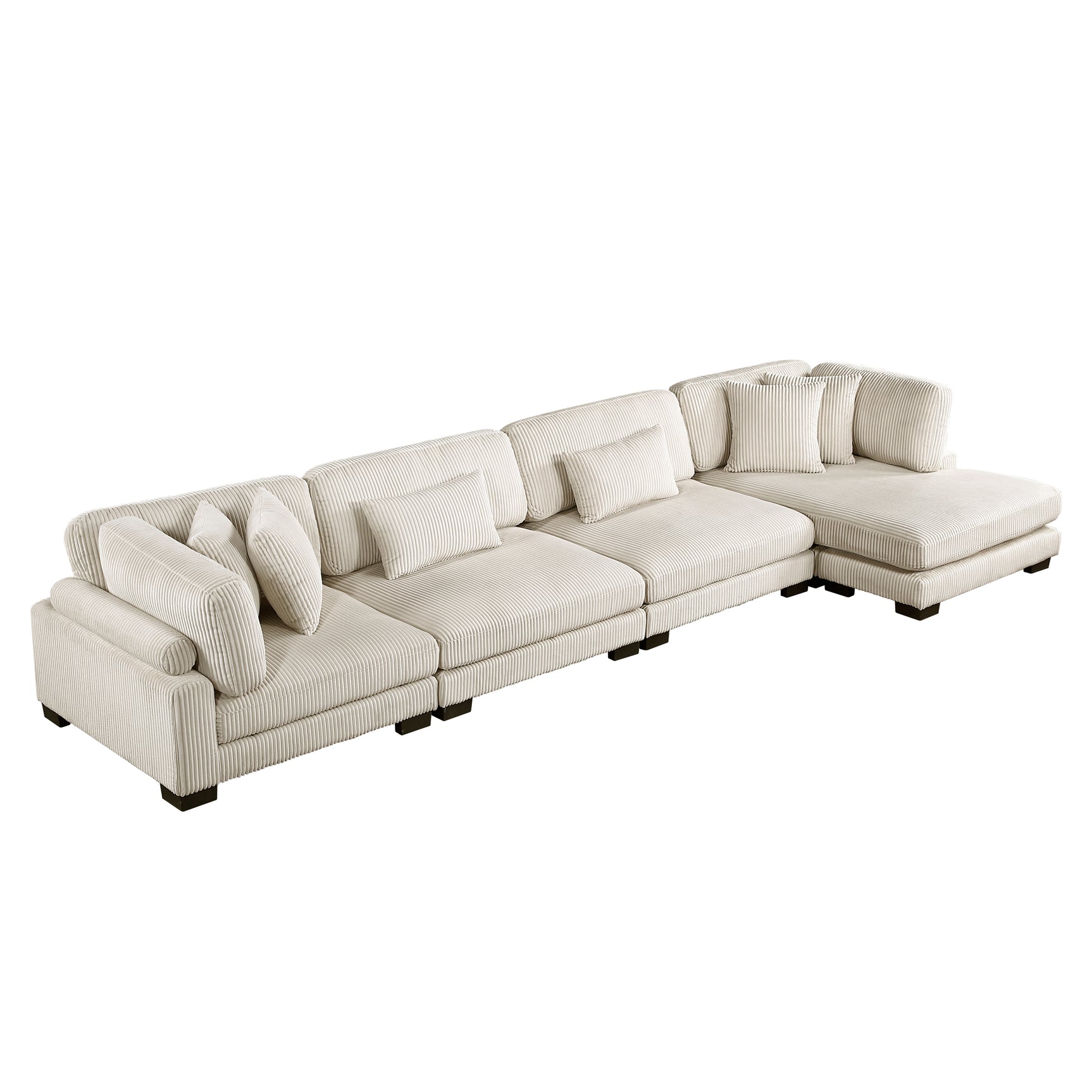 Traverse Beige 4-Piece Modular Sectional with Reversible Chaise - Ornate Home