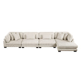 Traverse Beige 4-Piece Modular Sectional with Reversible Chaise - Ornate Home