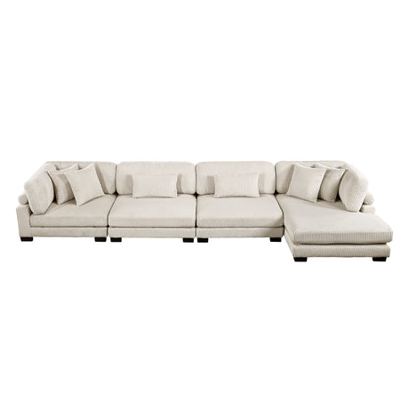 Traverse Beige 4-Piece Modular Sectional with Reversible Chaise - Ornate Home