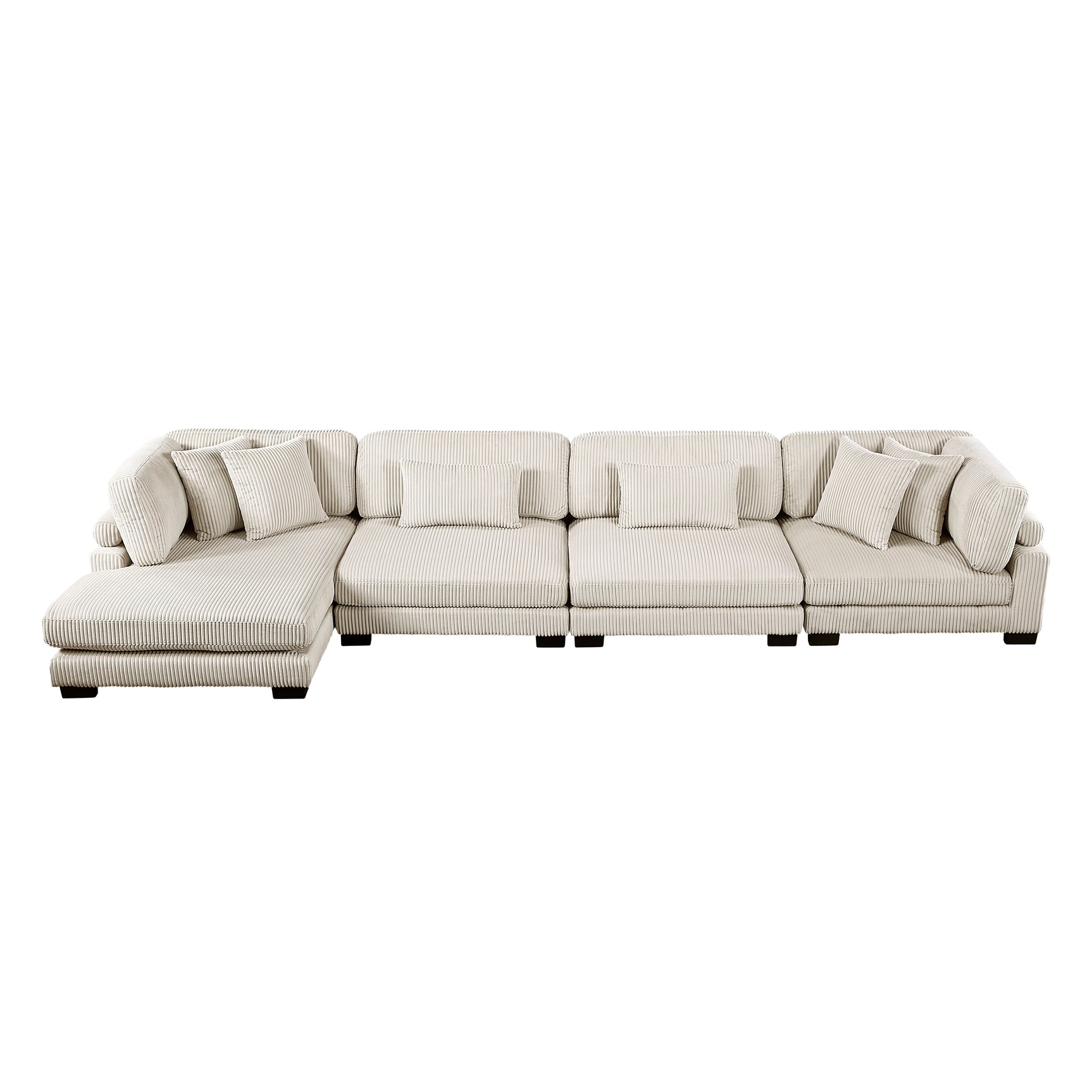 Traverse Beige 4-Piece Modular Sectional with Reversible Chaise - Ornate Home
