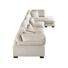 Traverse Beige 4-Piece Modular Sectional with Reversible Chaise - Ornate Home