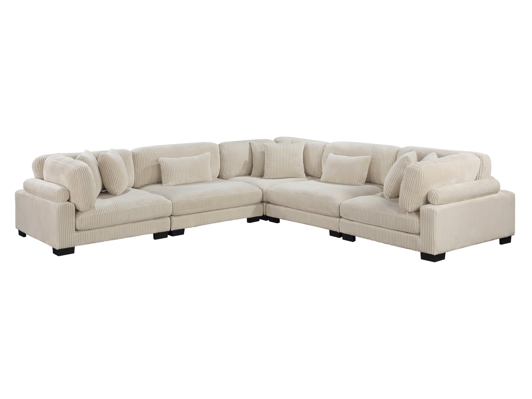 Traverse Beige 5-Piece Modular Sectional - Ornate Home