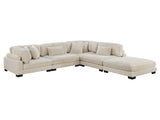 Traverse Beige 5-Piece Modular Sectional with Ottoman - Ornate Home