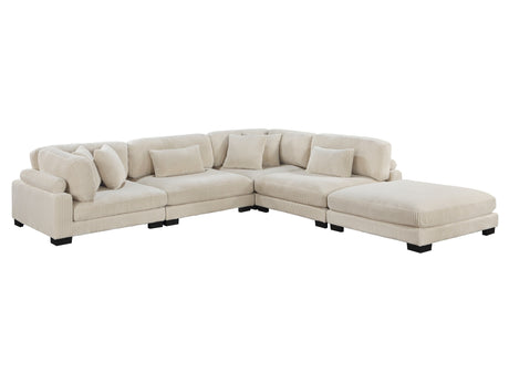 Traverse Beige 5-Piece Modular Sectional with Ottoman - Ornate Home