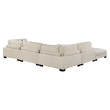 Traverse Beige 5-Piece Modular Sectional with Ottoman - Ornate Home