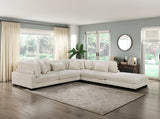 Traverse Beige 5-Piece Modular Sectional with Ottoman - Ornate Home