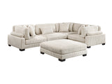 Traverse Beige 5-Piece Modular Sectional with Ottoman - Ornate Home