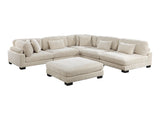 Traverse Beige 6-Piece Modular Sectional with Ottoman - Ornate Home