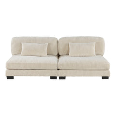 Traverse Beige 6-Piece Modular Sectional with Ottoman - Ornate Home