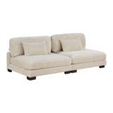 Traverse Beige 6-Piece Modular Sectional with Ottoman - Ornate Home