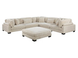 Traverse Beige 6-Piece Modular Sectional with Ottoman - Ornate Home