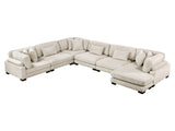 Traverse Beige 6-Piece Modular Sectional with Reversible Chaise - Ornate Home