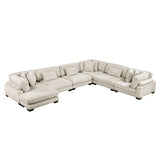 Traverse Beige 6-Piece Modular Sectional with Reversible Chaise - Ornate Home