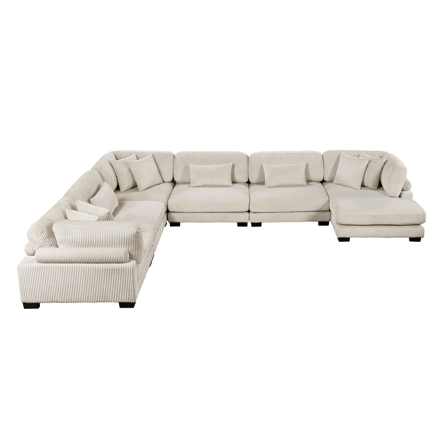 Traverse Beige 6-Piece Modular Sectional with Reversible Chaise - Ornate Home