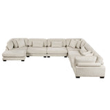 Traverse Beige 6-Piece Modular Sectional with Reversible Chaise - Ornate Home