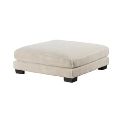 Traverse Beige Beige Corduroy Ottoman - Ornate Home