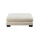 Traverse Beige Beige Corduroy Ottoman - Ornate Home