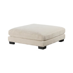Traverse Beige Corduroy 4-Piece Modular Sectional with Ottoman - Ornate Home