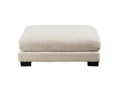 Traverse Beige Corduroy Ottoman - Ornate Home