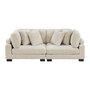 Traverse Beige Loveseat - Ornate Home