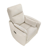 Traverse Beige Swivel Glider Reclining Chair - Ornate Home