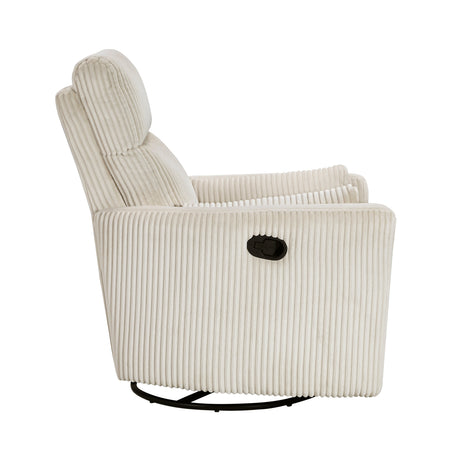 Traverse Beige Swivel Glider Reclining Chair - Ornate Home