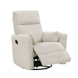 Traverse Beige Swivel Glider Reclining Chair - Ornate Home