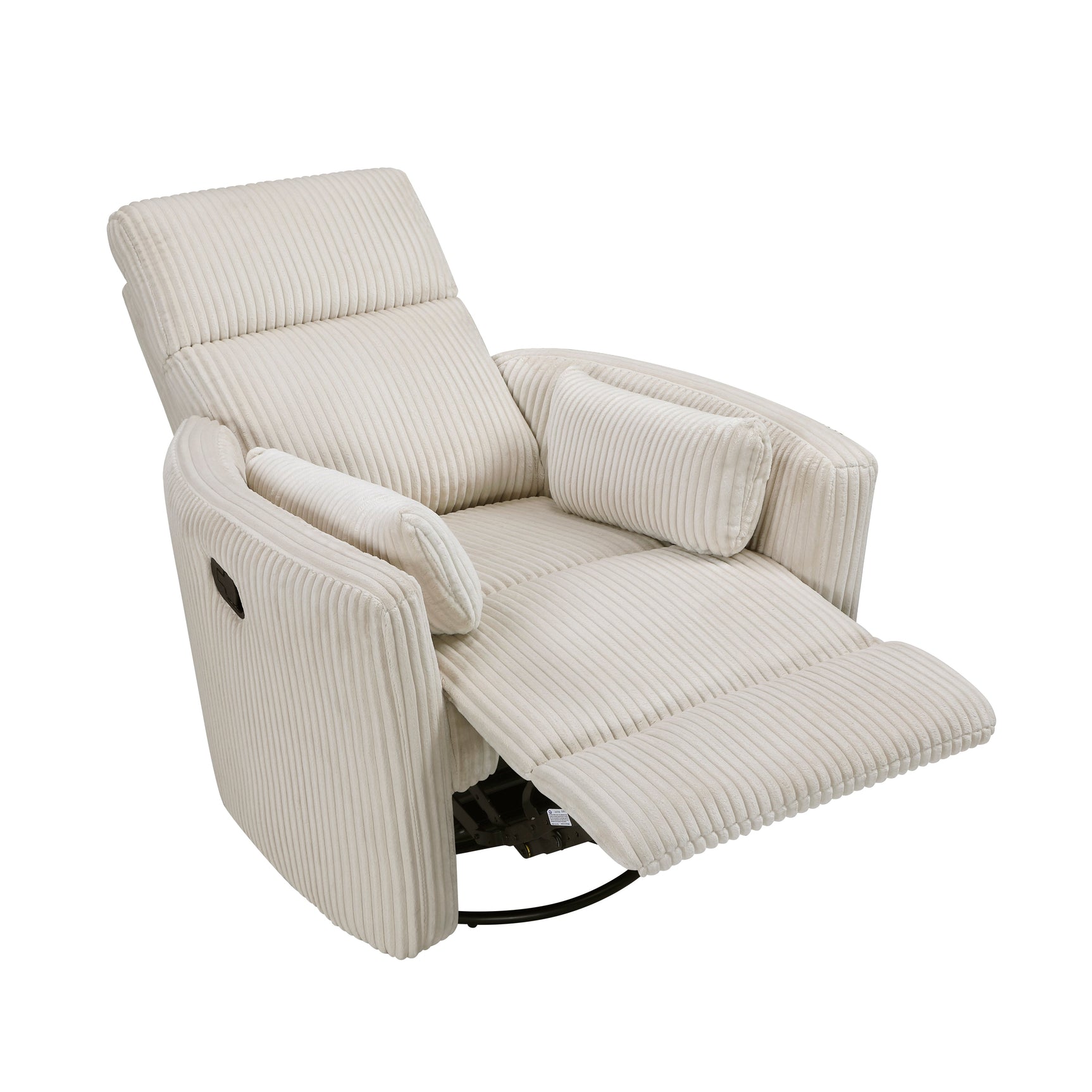Traverse Beige Swivel Glider Reclining Chair - Ornate Home