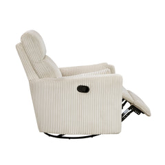 Traverse Beige Swivel Glider Reclining Chair - Ornate Home