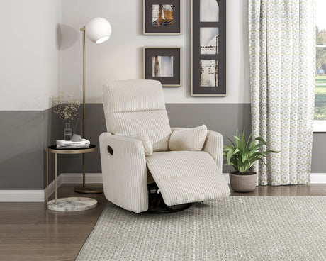 Traverse Beige Swivel Glider Reclining Chair - Ornate Home