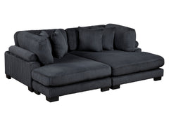 Traverse Black 2-Piece Chaise Lounge - Ornate Home