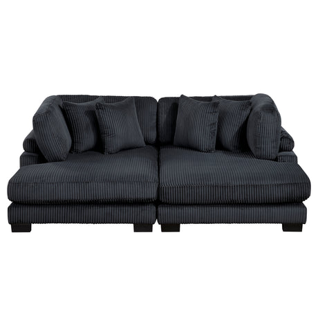 Traverse Black 2-Piece Chaise Lounge - Ornate Home