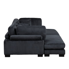 Traverse Black 2-Piece Chaise Lounge - Ornate Home
