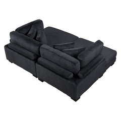 Traverse Black 2-Piece Chaise Lounge - Ornate Home